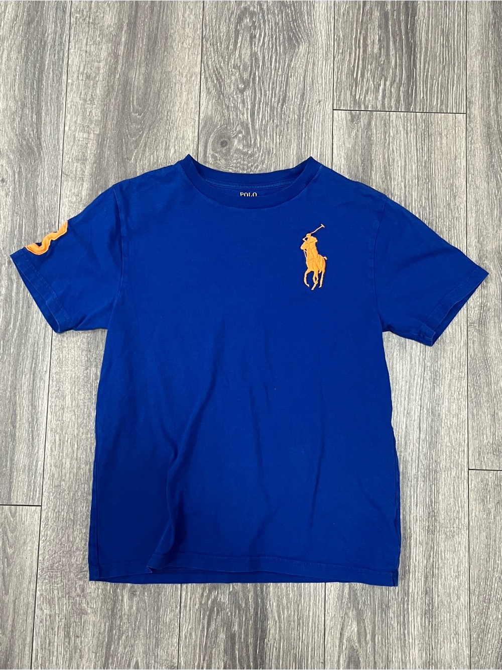 Polo by Ralph Lauren Royal Blue Tee with Yellow Pony Emblem